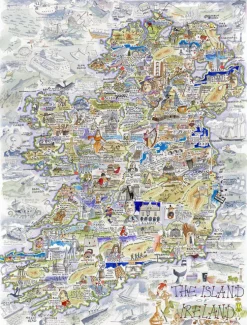 Map of Ireland 1000 Piece Jigsaw Puzzle