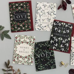Merry Nouveau - Box of 8 Luxury Botanical Christmas Cards