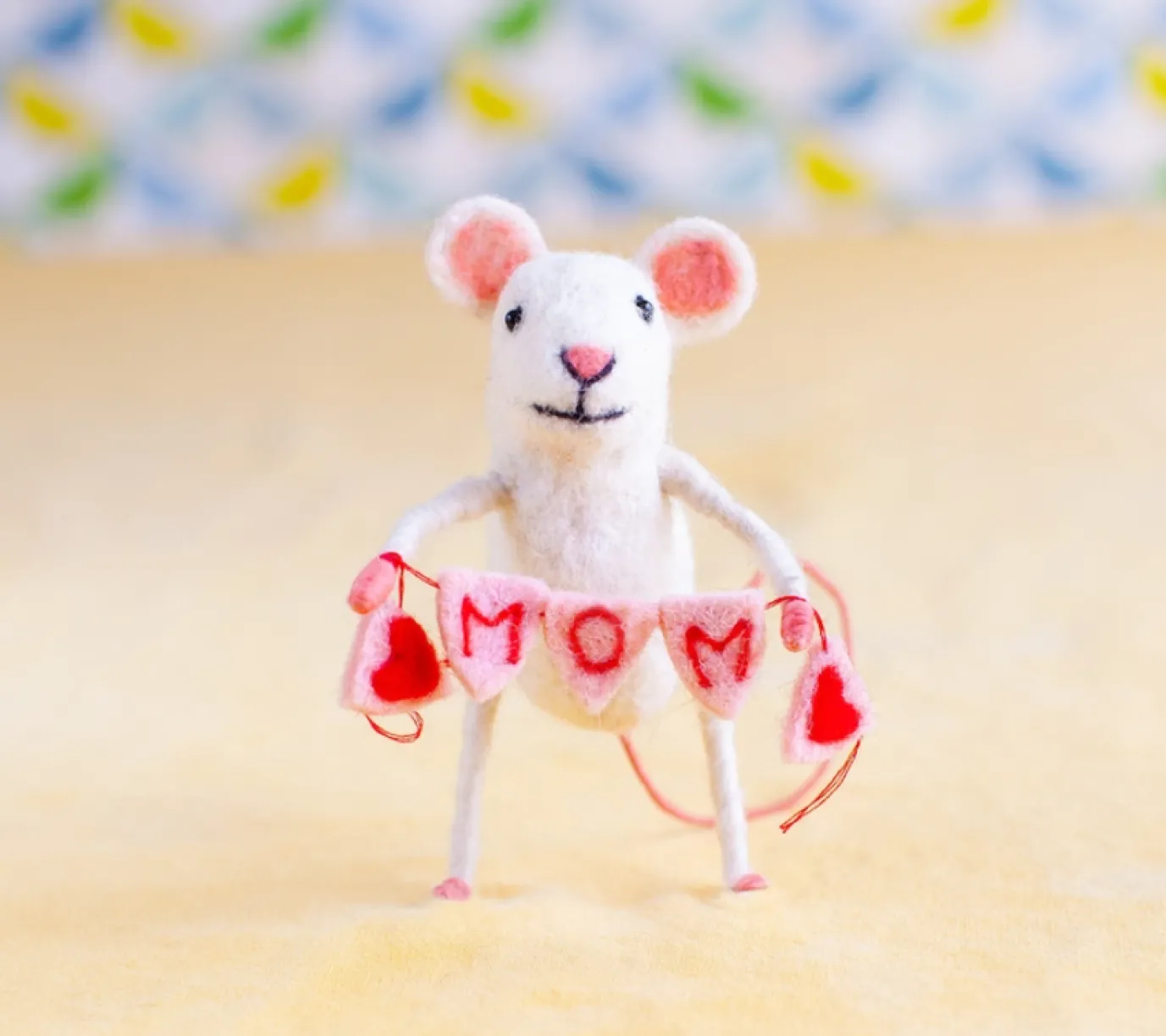 Mouse with Mom Bunting