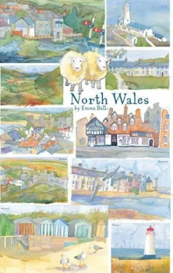 North Wales by Emma Ball Tea Towel