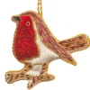 Opulent Sequined Robin Decoration