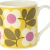 Orla Kiely Floret Yellow Bone China Mug