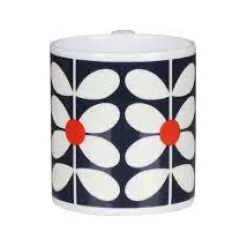 Orla Kiely 60's Stem Navy Bone China Mug