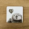 Otter Heart Coaster