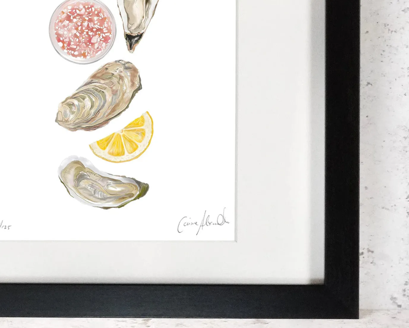 Oyster Print by Corinne Alexander