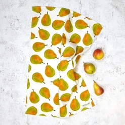 Pear Tea Towel by Corinne Alexander