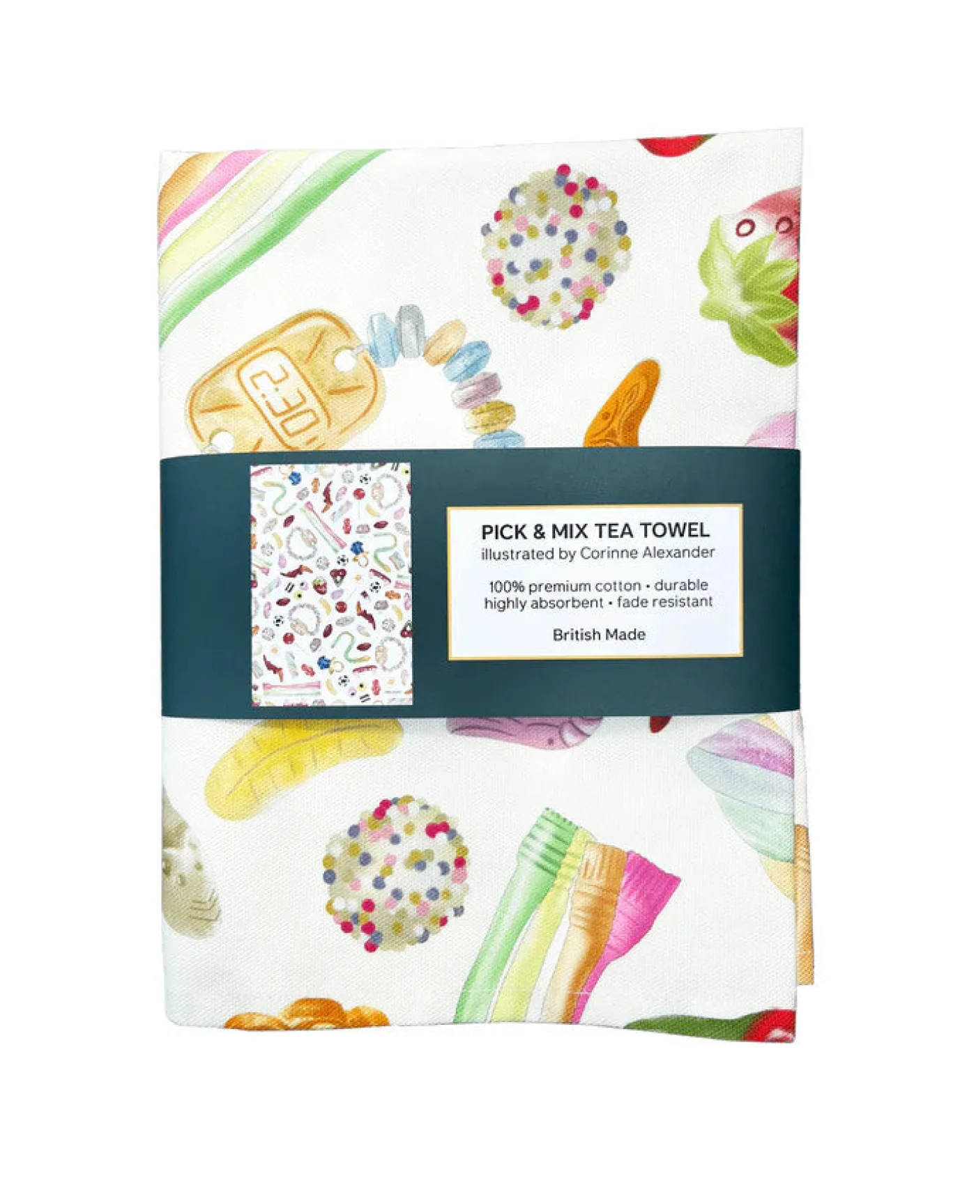 Pick & Mix Tea Towel by Corinne Alexander