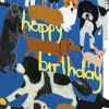 Playful Dogs, Birthday Laser Greeting Card