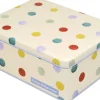 Polka Dot Deep Rectangular Tin
