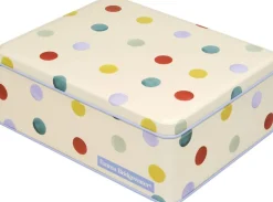 Polka Dot Deep Rectangular Tin
