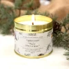 Pure Christmas (Robin & Eucalyptus) Candle in a Matte Gold Tin