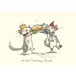 "We Love Christmas Dinner" Christmas Card