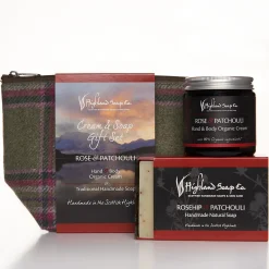 Rose & Patchouli Hand & Body Cream with Soap Gift Bag
