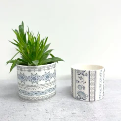 Safflower Ceramic Planter Pot/Tea Light Holder