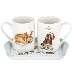 'Santa Paws' Mug & Tray Set