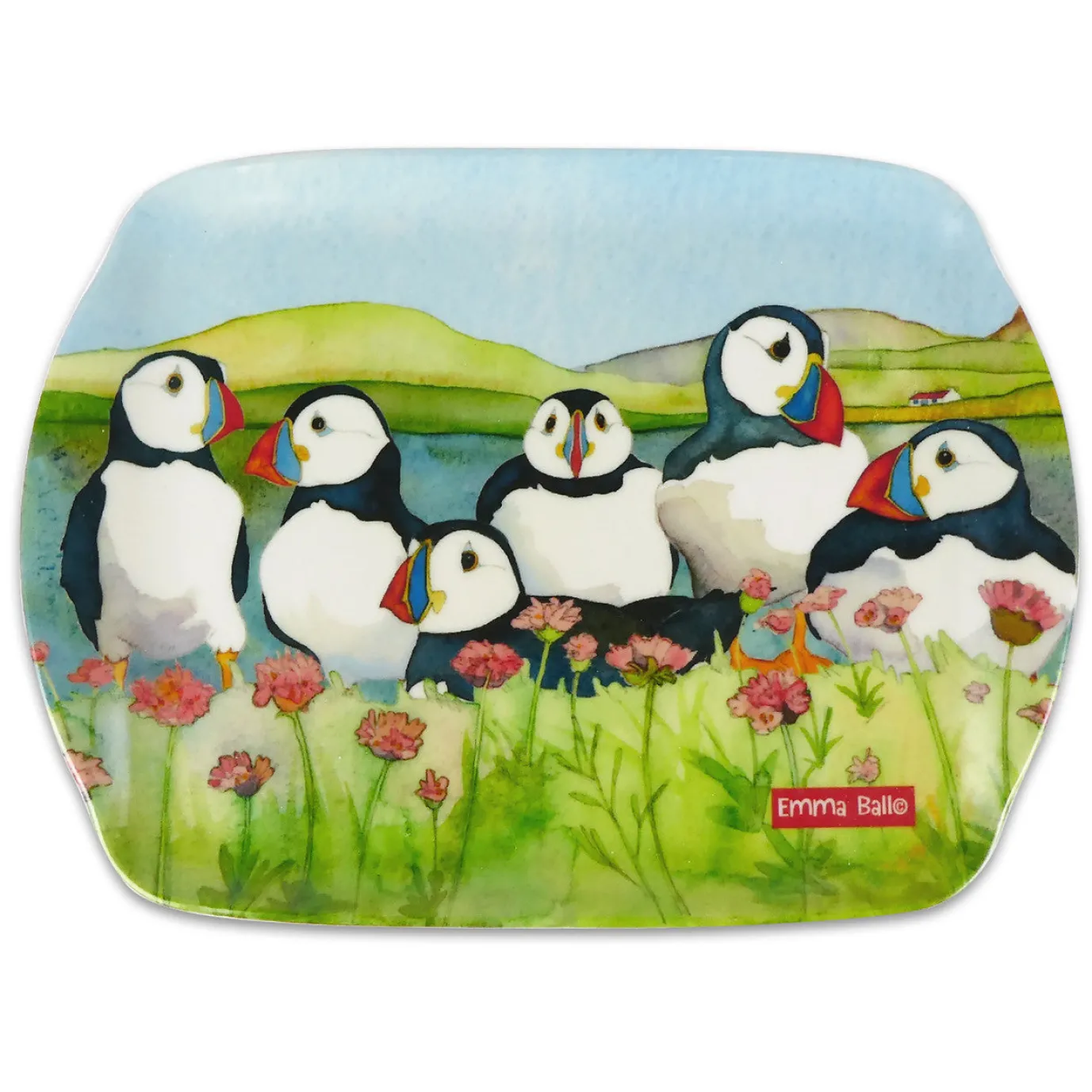 Sea Thrift Puffins Melamine Scatter Tray