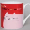 Smile Cat Face Red Mug