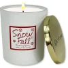 Snowfall Gold Top Glass Jar Scented Candle