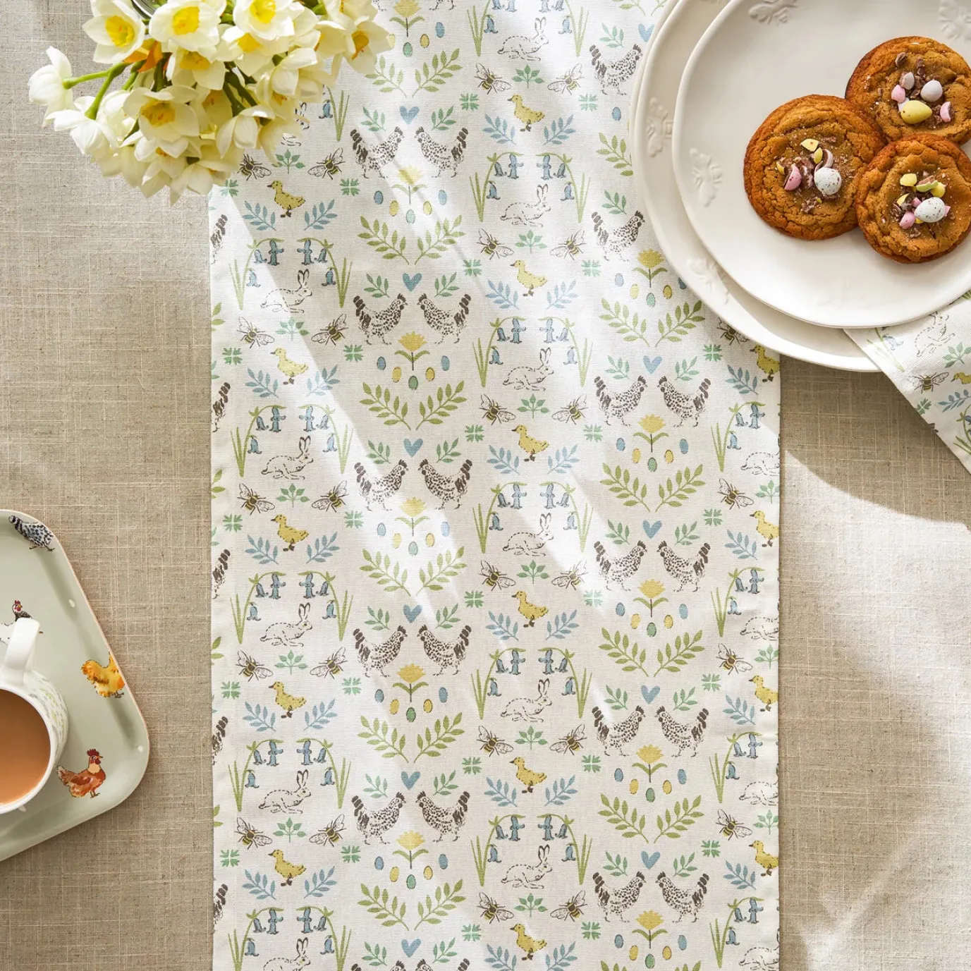 Spring Chickens Table Runner