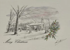 St Giles Church in Bowes Seasonal Greetings Card