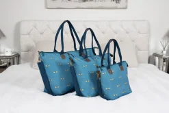 Teal Bees Mini Oundle Bag