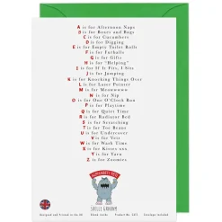 The Cat's Alphabet Greeting Card