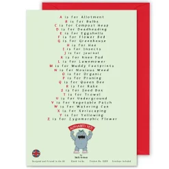 The Gardener's Alphabet Greeting Card