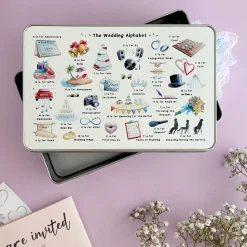 The Wedding Alphabet Keepsake Storage Tin