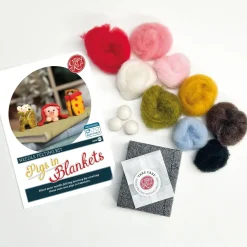Three Little Pigs in Blankets Needle Felting Kit