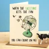 When The Shitake Hits The Fan Greetings Card