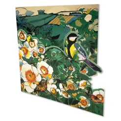 Wild Roses Die-Cut Greetings Card