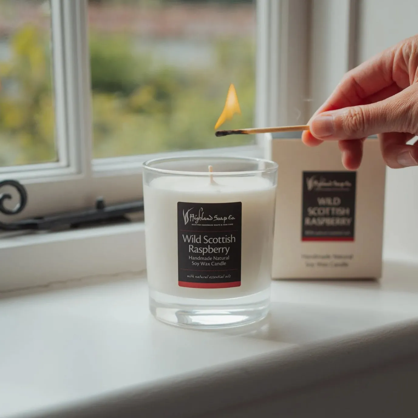 Wild Scottish Raspberry Natural Soy Wax Candle