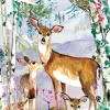 Wild Winter's Song Deer Lasercut Christmas Card Kraft Box