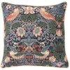 William Morris Strawberry Thief Blue Pillow