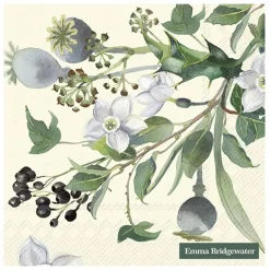 Winter Flowers Paper Napkins
