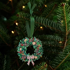 Wreath Wooden Christmas Decoration