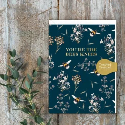 You're the Bees Knees - Bees Noir - Greetings Card