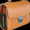 Zatchels Handmade Leather Sugarcube Plus Handbag - Burnt Orange