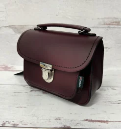 Zatchels Handmade Leather Luna Marsala Red Small Handbag