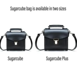 Zatchels Handmade Leather Sugarcube Black Small Handbag